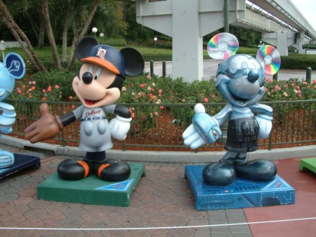 Some of the Mickey statues